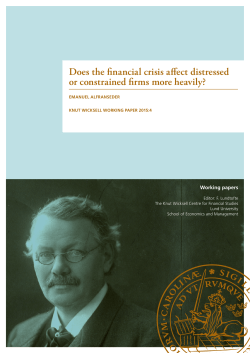 Does the financial crisis affect distressed or constrained firms more