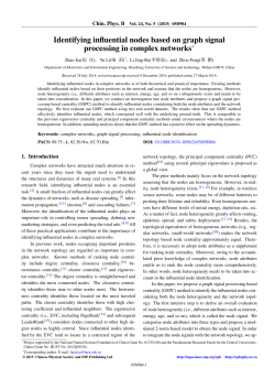 Identifying influential nodes based on graph signal processing in