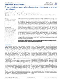 A perspective on neural and cognitive mechanisms of