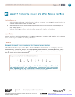 Grade 6 Mathematics Module 3, Topic B, Lesson 9