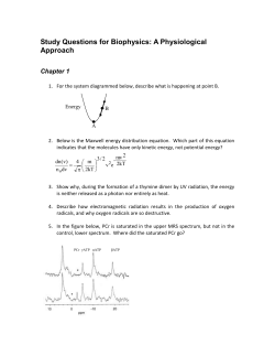 Study Questions for Biophysics: A Physiological Approach