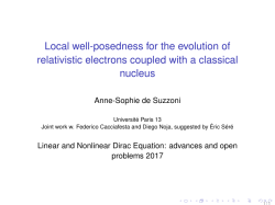 Local well-posedness for the evolution of relativistic electrons