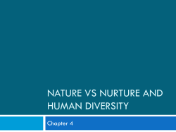 Nature vs Nurture and Human Diversity