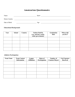 Amateurism Questionnaire