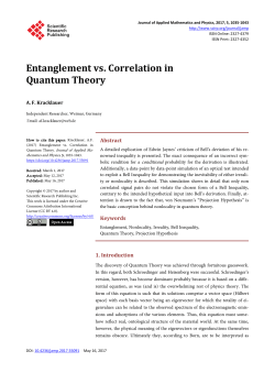 Entanglement vs. Correlation in Quantum Theory