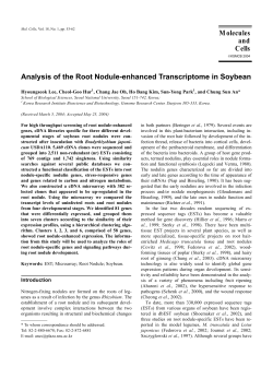 Analysis of the Root Nodule-enhanced Transcriptome in Soybean