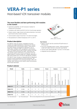 VERA-P1 Product Summary - u-blox