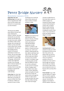 Penny Bridge Nursery Newsletter January 2015 Happy New Year