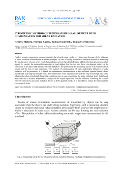 PYROMETRIC METHOD OF TEMPERATURE MEASUREMENT