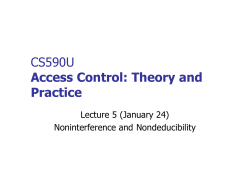 CS590U Access Control: Theory and Practice