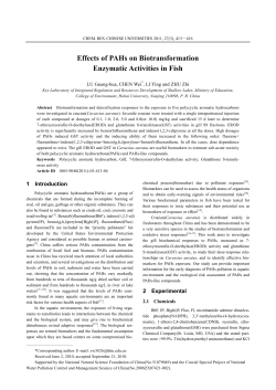 Effects of PAHs on Biotransformation Enzymatic Activities in Fish