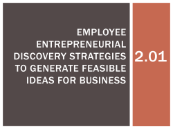 Employee entrepreneurial discovery strategies to generate feasible