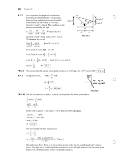 P35.7 Let d represent the perpendicular distance from the person to