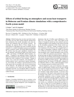 Effects of orbital forcing on atmosphere and ocean heat transports in