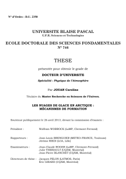 Les nuages de glace en arctique: m&eacute;canismes de formation