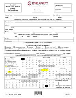 Referral Form - Cobb County School District