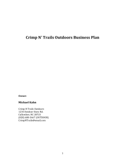 Crimp N` Trails Outdoors Business Plan