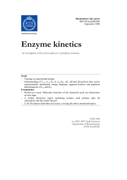Enzyme kinetics