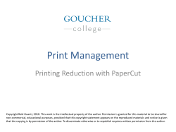 Print Management - Print Reduction with Paper Cut