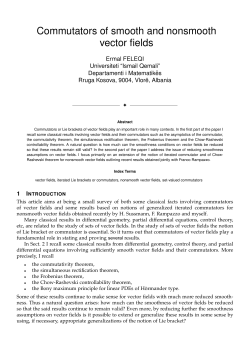 Commutators of smooth and nonsmooth vector fields