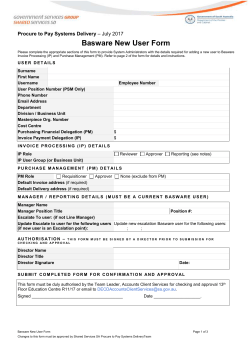 Basware New User Form