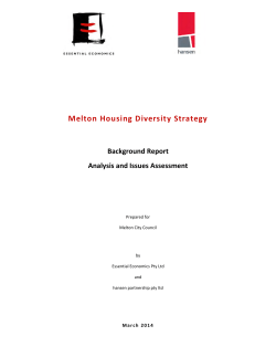 Melton Housing Diversity Strategy