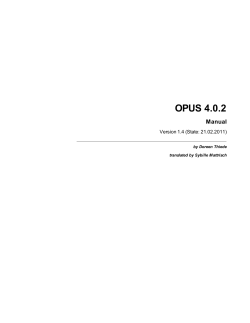 OPUS 4 Manual