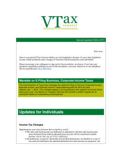 Updates for Individuals