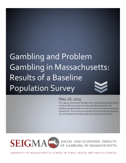 Gambling and Problem Gambling in