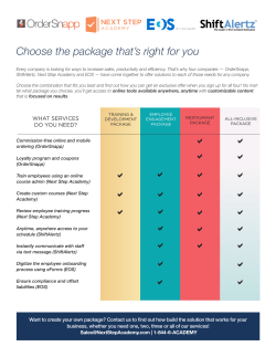 Choose the package that`s right for you