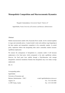 Monopolistic Competition and Macroeconomic Dynamics