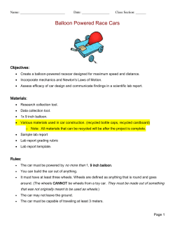 Balloon Racer Project Lab Sheet Introduction