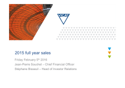 2015 full year sales