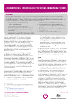 International approaches to organ donation reform