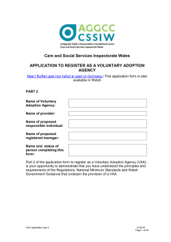 Application to register as a voluntary adoption agency