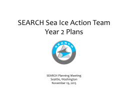 Sea Ice Action Team Year 2 Plans