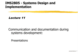 Presentations - Information Management and Systems