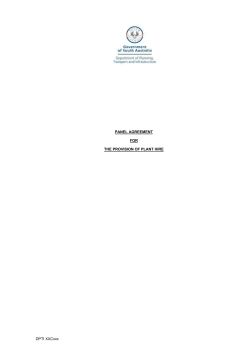 Panel Agreement - Plant Hire