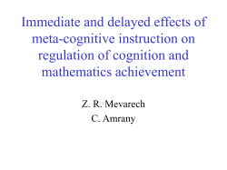 Immediate and delayed effects of meta