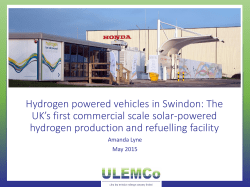 Hydrogen powered vehicles in Swindon