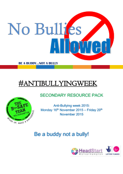 Anti-bullying training pack - HeadStart FM Wolverhampton
