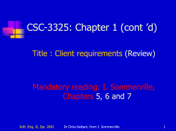 Requirements Engineering