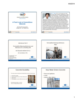 Concrete Durability How Water Enters Concrete