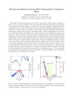 Electron Localization in Group III