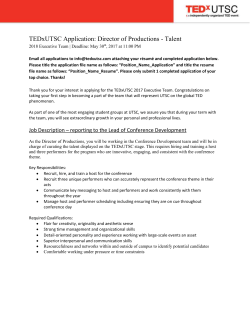 Director of Productions (Talent)