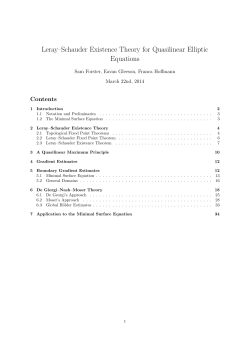 Leray&ndash;Schauder Existence Theory for Quasilinear Elliptic Equations