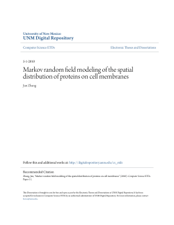 Markov random field modeling of the spatial distribution of proteins