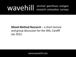 Mixed Method Research - Social Research Association