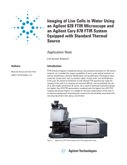Imaging of Live Cells in Water Using an Agilent 620 FTIR