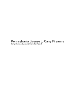 Pennsylvania License to Carry Firearms